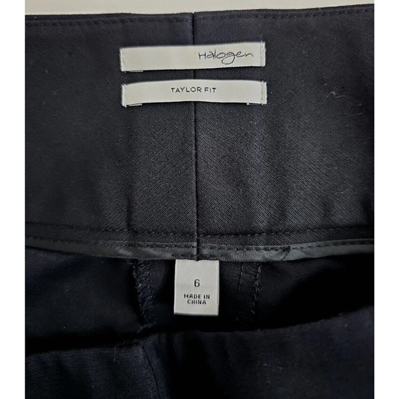 Halogen ~Woman Size 6~ Black Taylor Fit Culottes Length Dress Pants. - Picture 2 of 12